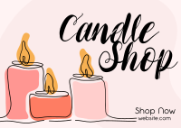 Candle Line Postcard