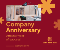 Minimalist Company Anniversary Facebook Post