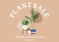 Quirky Plant Sale Postcard