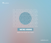 Soft Blue Hiring Facebook Post