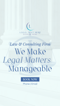 Making Legal Matters Manageable Instagram Story