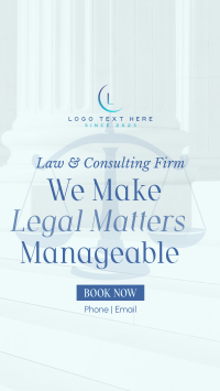 Making Legal Matters Manageable Instagram Story