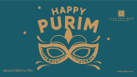 Purim Mask Facebook Event Cover