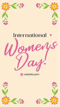 Women's Day Floral Corners Facebook Story