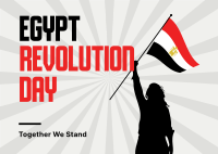 Egypt Revolution Day Postcard