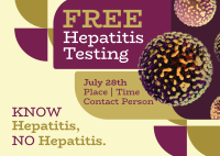 Geometrical Hepatitis Testing Postcard