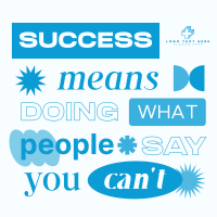 Quirky Success Quote Instagram Post