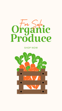 Organic Produce For Sale Facebook Story