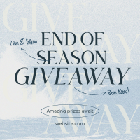 End Season Giveaway Instagram Post Design