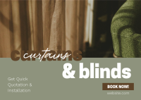 Curtains & Blinds Business Postcard