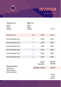 Generic Corporate Business Invoice