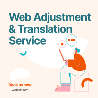 Web Adjustment & Translation Services Linkedin Post Design