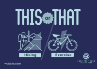 This or That Exercise Postcard