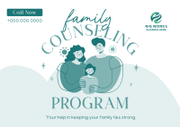 Family Counseling Program Postcard