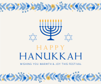 Floral Hanukkah Facebook Post