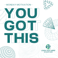 Geometric Monday Motivation Instagram Post