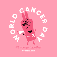 Cancer Peace Sign Instagram Post Design