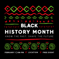 Black History Month Pattern Instagram Post