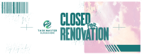 Grunge Closed Renovation Facebook Cover Image Preview