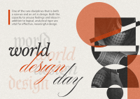 Contemporary Abstract Design Day Postcard