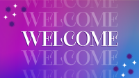 Gradient Sparkly Welcome Facebook Event Cover