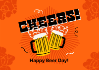 Cheery Beer Day Postcard