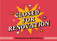 Retro Renovation Revamping Postcard