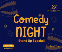 Comedy Night Facebook Post Design