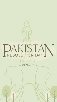 Pakistan Day Landmark Facebook Story