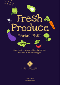 Fresh Market Fest Poster Design