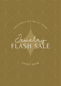 Elegant Jewelry Flash Sale Poster Design