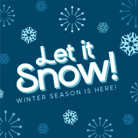 Let It Snow Winter Greeting Instagram Post Image Preview