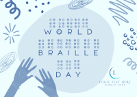 World Braille Day Postcard Design