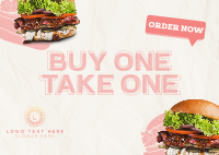 Double Special Burger Postcard