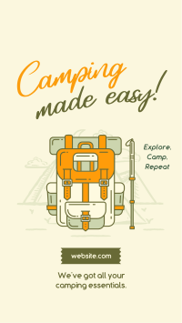 Camping made easy Instagram Story