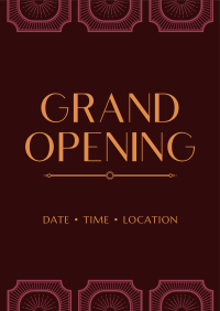 Vintage Grand Opening Poster