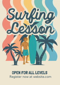 Surfing Lesson Poster