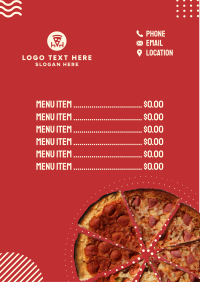 Memphis Pizza Menu