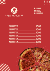 Memphis Pizza Menu