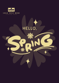 Playful Hello Spring Poster