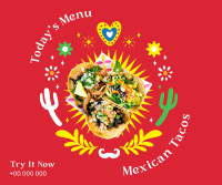 Mexican Taco Facebook Post Design