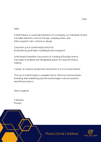 Corporate Hexagon Letterhead