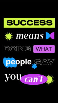 Quirky Success Quote Facebook Story