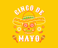 Happy Cinco De Mayo Skull Facebook Post