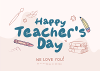 Teachers Day Greeting Postcard