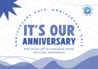 Anniversary Discounts Postcard