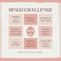 Beauty Bingo Challenge Instagram Post Design
