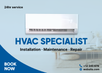 HVAC Specialist Postcard