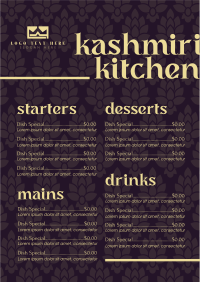 Dining Menu example 3