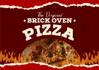 Brick Oven Pizza Postcard